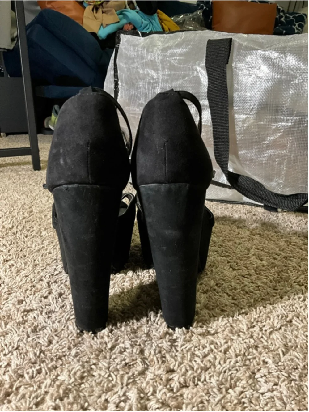 Women's Torrid Black Suede Platform Heels Size 10